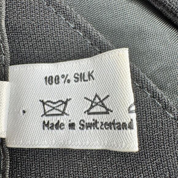 Vintage 90s ALGO Switzerland Womens Black 100% Silk Sheath Dress EU 42/US 14 - Picture 16 of 16